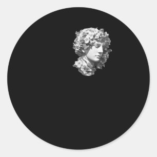 Mental Health S (monochrome Version Classic Round Sticker
