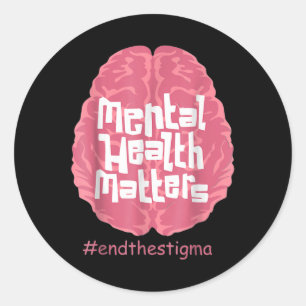 Mental Health S National Awareness Month Positive Classic Round Sticker