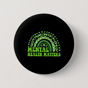Mental Health S Rainbow Heart Mental Health Awaren 6 Cm Round Badge