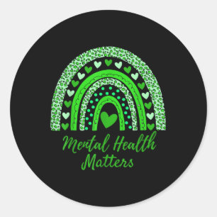 Mental Health S Rainbow Mental Health Awareness Classic Round Sticker