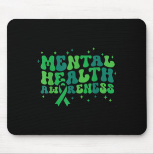 Mental Health S Retro Groovy Mental Health Awarene Mouse Pad