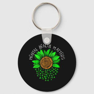 Mental Health S Self Care Awareness Flower Women M Key Ring