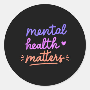 Mental Health S Tank Top Classic Round Sticker