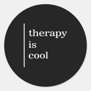 Mental Health S Therapy Is Cool Awareness Positive Classic Round Sticker