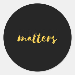 Mental Health S - Typography Yellow Awareness Classic Round Sticker