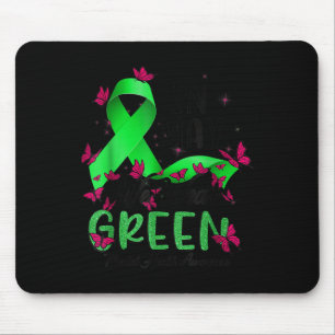 Mental Health S We Wear Green Mental Health Awaren Mouse Pad