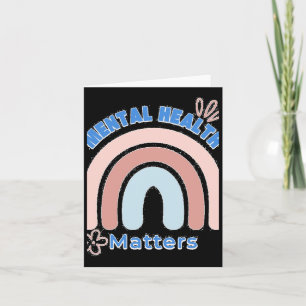 Mental Health S With Rainbow And Flower Sticker Card