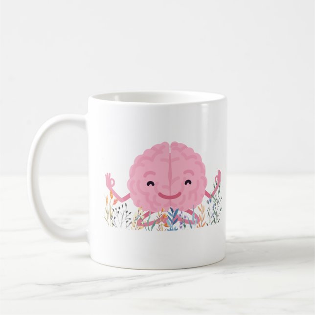 Mental Health Self Care  Coffee Mug (Left)