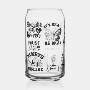 Mental Health Self Care Positive Affirmations Mind Can Glass