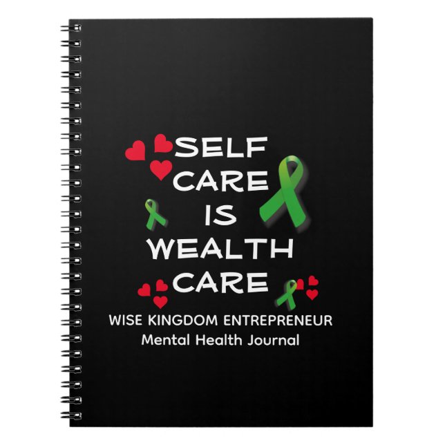 Mental Health SELF CARE WEALTH CARE Christian Notebook (Front)