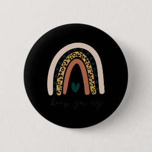 Mental Health Semicolon Keep Going Boho Trendy Cut 6 Cm Round Badge