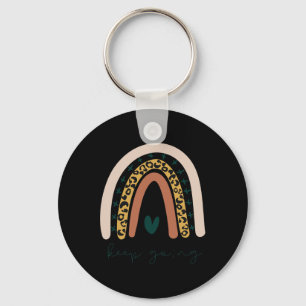 Mental Health Semicolon Keep Going Boho Trendy Cut Key Ring