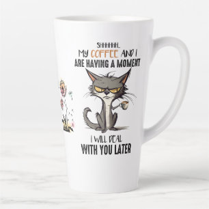 Mental Health Simulated by Cat Jokes Latte Mug