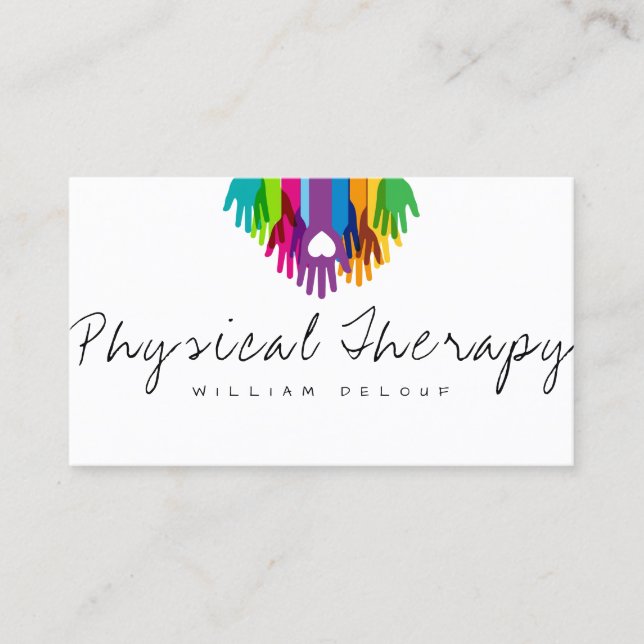 Mental Health Specialist Physical Therapy Health Business Card (Front)