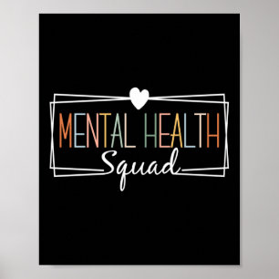 Mental Health Squad Brain Illness Mental Health Aw Poster