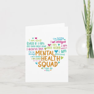 Mental Health Squad Love Heart Facts Mental Health Card