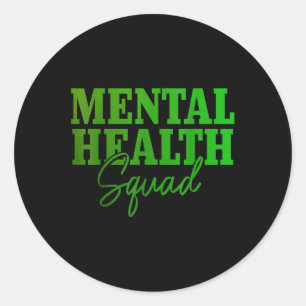 Mental Health Squad Mental Health Awareness Month Classic Round Sticker