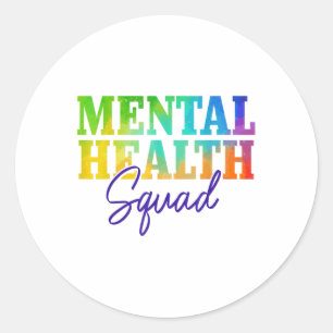 Mental Health Squad Mental Health Awareness Month Classic Round Sticker