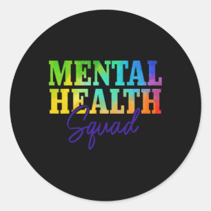 Mental Health Squad Mental Health Awareness Month Classic Round Sticker