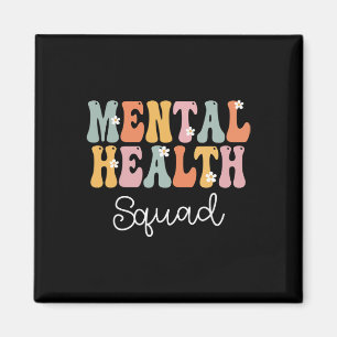 Mental Health Squad Week Groovy Appreciation Day F Magnet