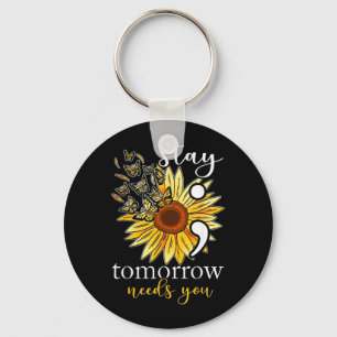 Mental Health Stay Tomorrow Needs You Semi Colon Key Ring