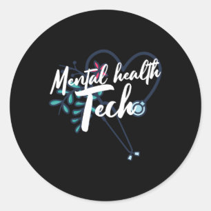 Mental Health Suicide Awareness Month Psychiatric Classic Round Sticker
