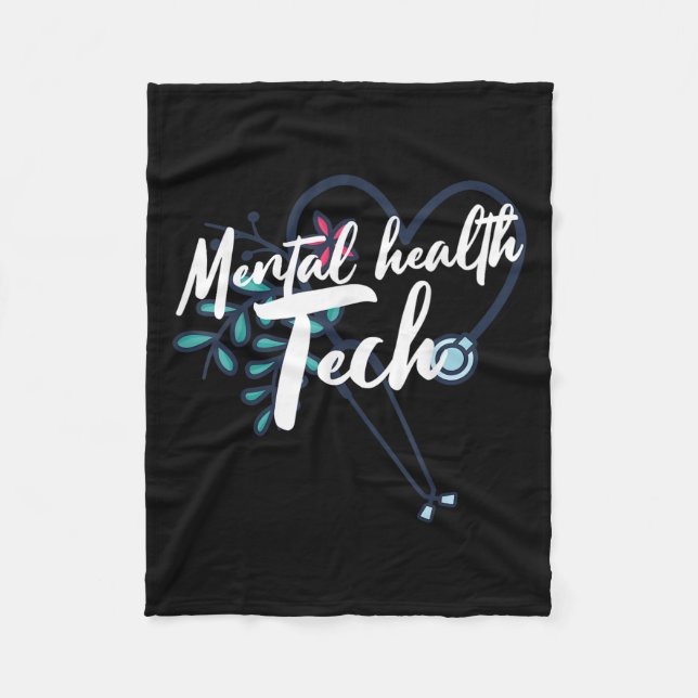 Mental Health Suicide Awareness Month Psychiatric  Fleece Blanket (Front)