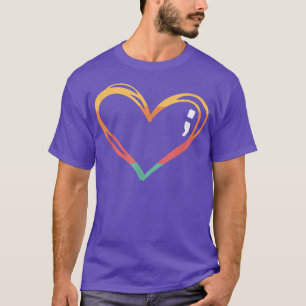 Mental Health Suicide Awareness Month Symbol Semic T-Shirt