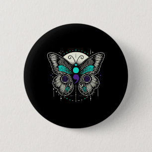 Mental Health Suicide Awareness Semicolon Butterfl 6 Cm Round Badge
