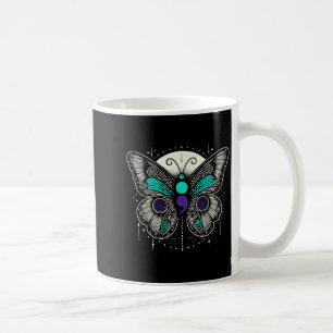 Mental Health Suicide Awareness Semicolon Butterfl Coffee Mug