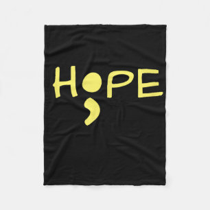 Mental Health Suicide Awareness Yellow Hope Semico Fleece Blanket