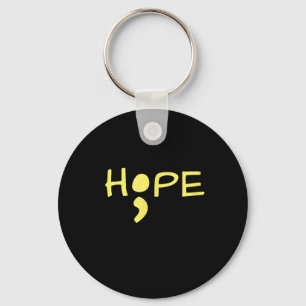 Mental Health Suicide Awareness Yellow Hope Semico Key Ring