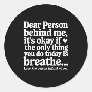 Mental Health Suicide Prevention Awareness Person  Classic Round Sticker