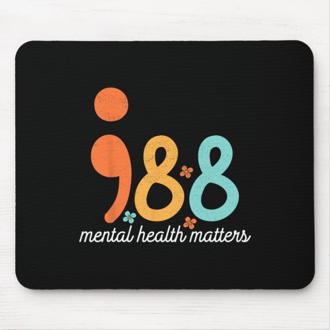 Mental Health Suicide Prevention Awareness Support Mouse Pad (Front)