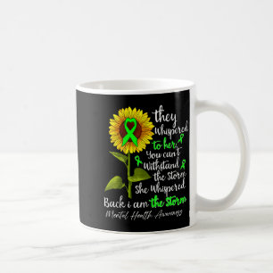 Mental health sunflower i am green ribbon women Me Coffee Mug