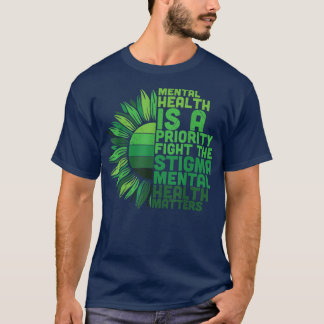 Mental Health Sunflower  T-Shirt