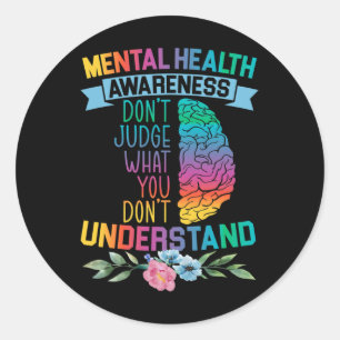 Mental Health Support 1 Classic Round Sticker