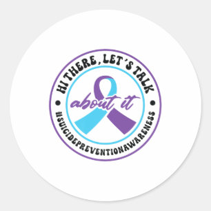 Mental Health Support 988 Suicide Prevention Week Classic Round Sticker