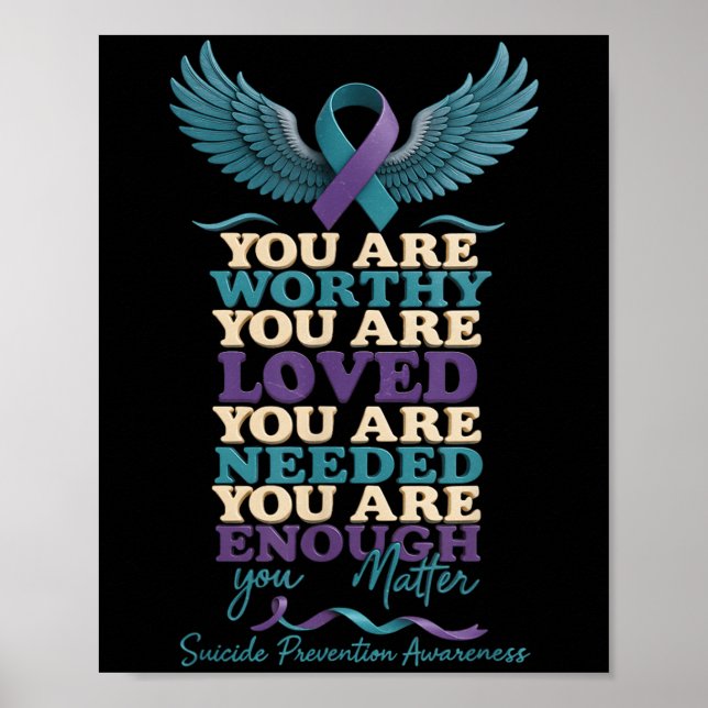 Mental Health Suprt Suicide Prevention Awareness S Poster (Front)