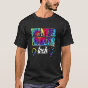 Mental Health Tech Green Ribbon Awareness Therapis T-Shirt