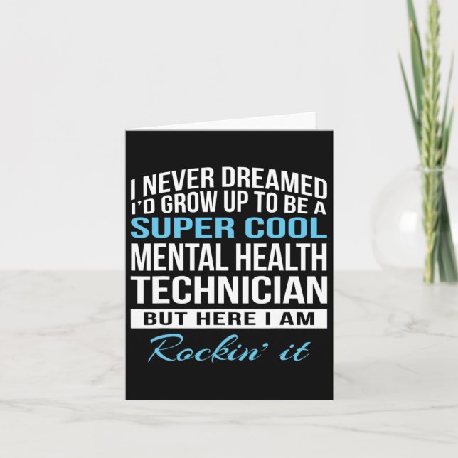Mental Health Technician Fun Gift  Card (Front)