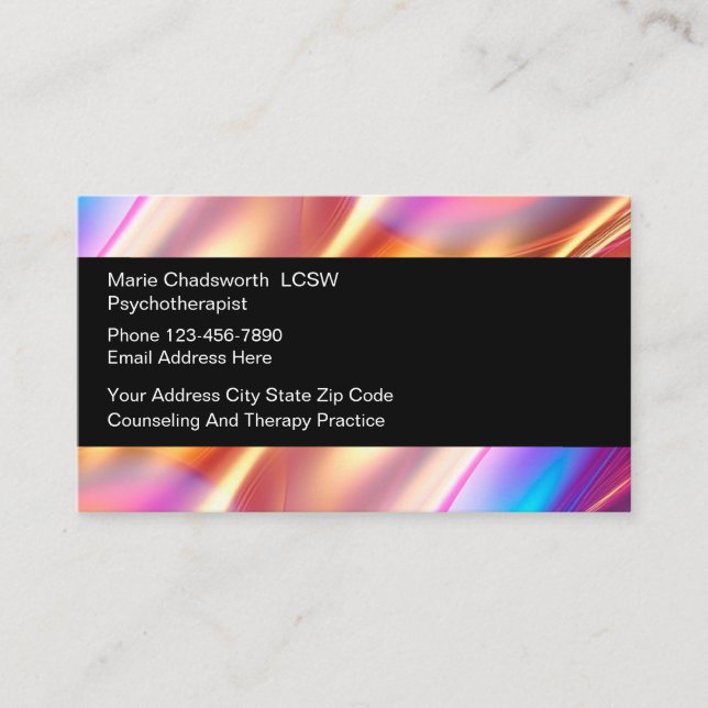 Mental Health Theme Modern Business Cards (Front)