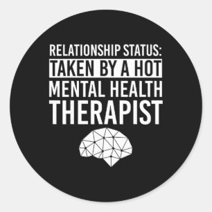 Mental Health Therapist Apparel Funny Therapists D Classic Round Sticker