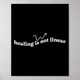 Mental Health Therapy Therapist Healing Is Not Lin Poster