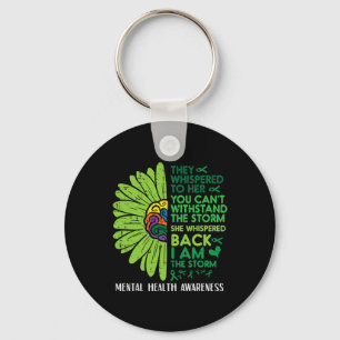 Mental Health They Whispered To Her Awareness Wome Key Ring
