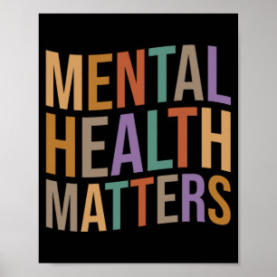 Mental health vintage mental awareness month men poster