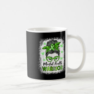 Mental Health Warrior Awareness S Messy Bun Women Coffee Mug