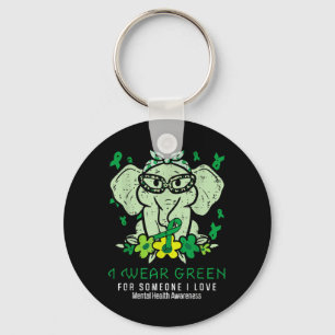 Mental Health Wear Green Someone Love Aware Women Key Ring
