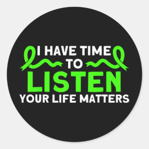 Mental Health Your Life Problems Mental Health Awa Classic Round Sticker