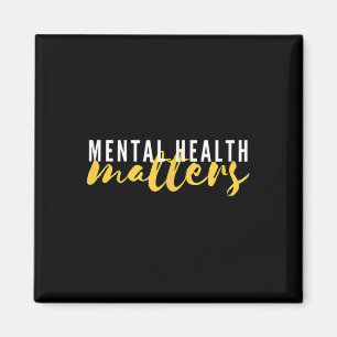 Mental Illness Health S Typography Yellow Awarenes Magnet